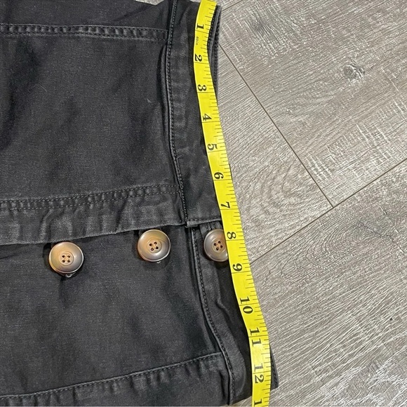 Free People Black Button-Front Mini Skirt Size 0 - Picture 8 of 8